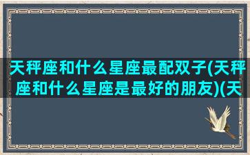 天秤座和什么星座最配双子(天秤座和什么星座是最好的朋友)(天秤座跟什么星座最般配)