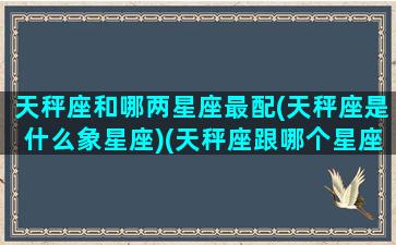 天秤座和哪两星座最配(天秤座是什么象星座)(天秤座跟哪个星座最相配)