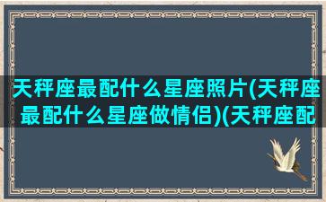 天秤座最配什么星座照片(天秤座最配什么星座做情侣)(天秤座配什么星座女生)