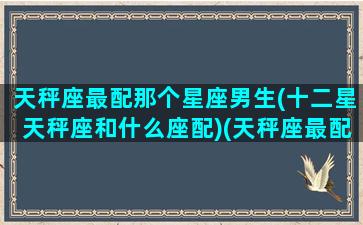 天秤座最配那个星座男生(十二星天秤座和什么座配)(天秤座最配什么星座的男朋友)