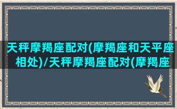 天秤摩羯座配对(摩羯座和天平座相处)/天秤摩羯座配对(摩羯座和天平座相处)-我的网站