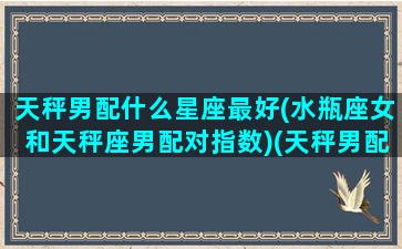 天秤男配什么星座最好(水瓶座女和天秤座男配对指数)(天秤男配水瓶女合适吗)