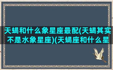 天蝎和什么象星座最配(天蝎其实不是水象星座)(天蝎座和什么星座相匹配)