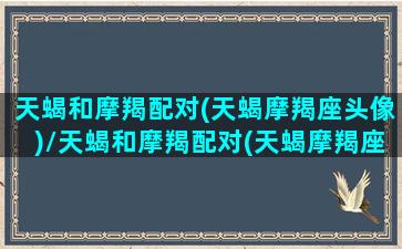 天蝎和摩羯配对(天蝎摩羯座头像)/天蝎和摩羯配对(天蝎摩羯座头像)-我的网站