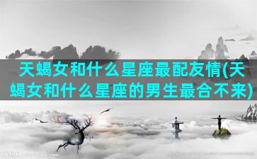 天蝎女和什么星座最配友情(天蝎女和什么星座的男生最合不来)