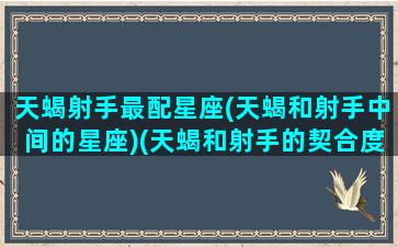 天蝎射手最配星座(天蝎和射手中间的星座)(天蝎和射手的契合度)