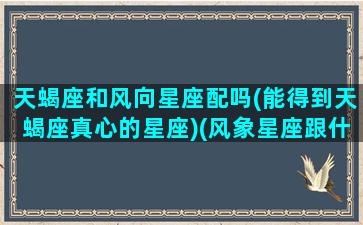 天蝎座和风向星座配吗(能得到天蝎座真心的星座)(风象星座跟什么星座配)