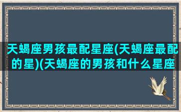 天蝎座男孩最配星座(天蝎座最配的星)(天蝎座的男孩和什么星座的女孩最搭配)