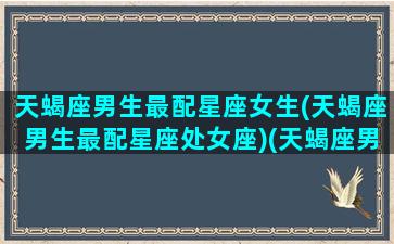 天蝎座男生最配星座女生(天蝎座男生最配星座处女座)(天蝎座男生最配什么星座的女生)