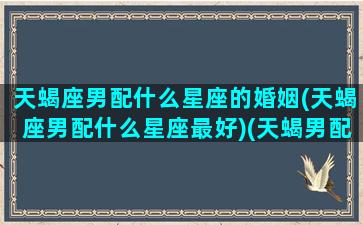 天蝎座男配什么星座的婚姻(天蝎座男配什么星座最好)(天蝎男配啥星座)