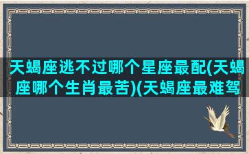 天蝎座逃不过哪个星座最配(天蝎座哪个生肖最苦)(天蝎座最难驾驭的是哪个星座)
