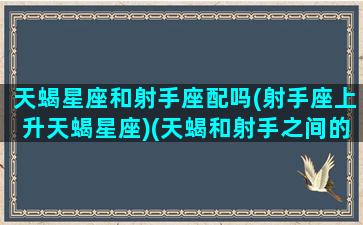 天蝎星座和射手座配吗(射手座上升天蝎星座)(天蝎和射手之间的星座是什么)