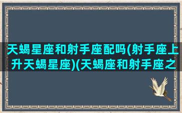 天蝎星座和射手座配吗(射手座上升天蝎星座)(天蝎座和射手座之间是什么座)