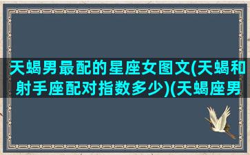 天蝎男最配的星座女图文(天蝎和射手座配对指数多少)(天蝎座男和射手座女匹配吗)