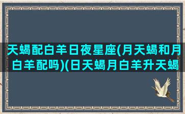 天蝎配白羊日夜星座(月天蝎和月白羊配吗)(日天蝎月白羊升天蝎)