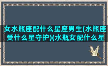 女水瓶座配什么星座男生(水瓶座受什么星守护)(水瓶女配什么星座男最好)