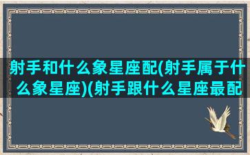 射手和什么象星座配(射手属于什么象星座)(射手跟什么星座最配当情侣)