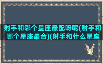 射手和哪个星座最配呀呢(射手和哪个星座最合)(射手和什么星座在一起最合适)