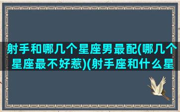 射手和哪几个星座男最配(哪几个星座最不好惹)(射手座和什么星座的男生)