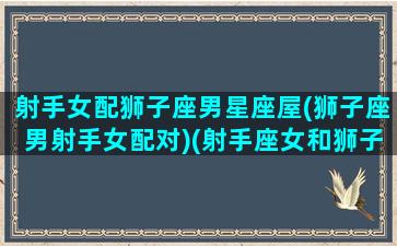 射手女配狮子座男星座屋(狮子座男射手女配对)(射手座女和狮子座男适合做夫妻吗)