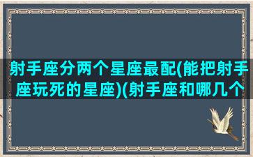 射手座分两个星座最配(能把射手座玩死的星座)(射手座和哪几个星座最般配)