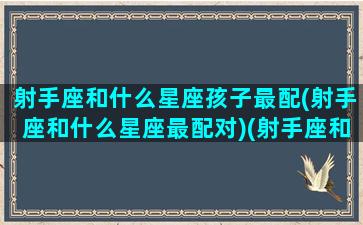 射手座和什么星座孩子最配(射手座和什么星座最配对)(射手座和什么星座做夫妻)