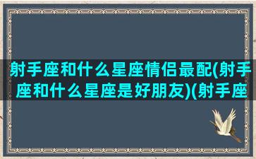 射手座和什么星座情侣最配(射手座和什么星座是好朋友)(射手座和什么星座谈恋爱最好)