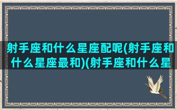 射手座和什么星座配呢(射手座和什么星座最和)(射手座和什么星座最般配)