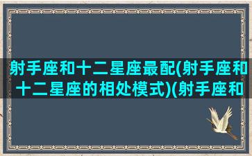 射手座和十二星座最配(射手座和十二星座的相处模式)(射手座和十二星座的配对指数)