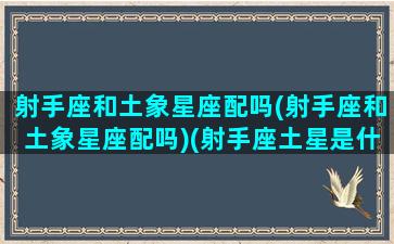 射手座和土象星座配吗(射手座和土象星座配吗)(射手座土星是什么意思)