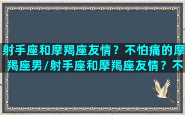 射手座和摩羯座友情？不怕痛的摩羯座男/射手座和摩羯座友情？不怕痛的摩羯座男-我的网站