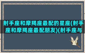 射手座和摩羯座最配的星座(射手座和摩羯座最配朋友)(射手座与摩羯座配对指数)