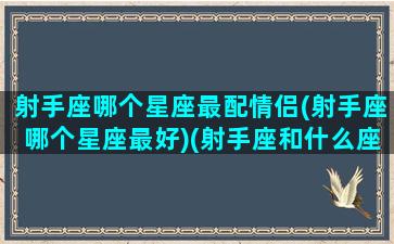 射手座哪个星座最配情侣(射手座哪个星座最好)(射手座和什么座最适合做情侣)