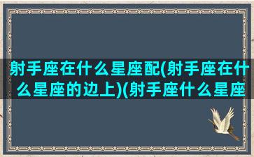 射手座在什么星座配(射手座在什么星座的边上)(射手座什么星座最配对)