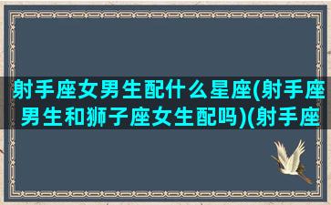 射手座女男生配什么星座(射手座男生和狮子座女生配吗)(射手座女和狮子座男适合做夫妻吗)