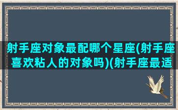 射手座对象最配哪个星座(射手座喜欢粘人的对象吗)(射手座最适合和哪个星座谈恋爱)