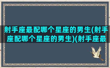 射手座最配哪个星座的男生(射手座配哪个星座的男生)(射手座最般配哪个星座)