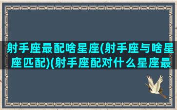 射手座最配啥星座(射手座与啥星座匹配)(射手座配对什么星座最好)