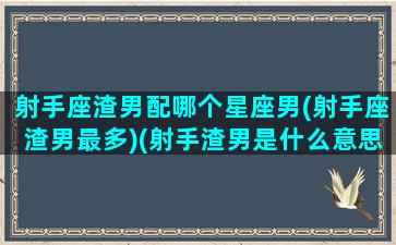 射手座渣男配哪个星座男(射手座渣男最多)(射手渣男是什么意思)