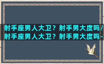 射手座男人大卫？射手男大度吗/射手座男人大卫？射手男大度吗-我的网站