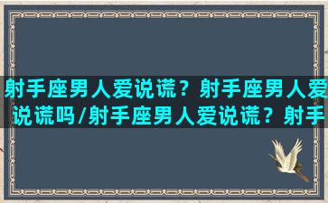 射手座男人爱说谎？射手座男人爱说谎吗/射手座男人爱说谎？射手座男人爱说谎吗-我的网站