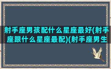 射手座男孩配什么星座最好(射手座跟什么星座最配)(射手座男生和什么星座配对)