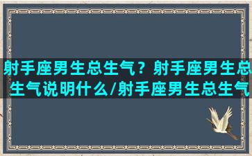 射手座男生总生气？射手座男生总生气说明什么/射手座男生总生气？射手座男生总生气说明什么-我的网站