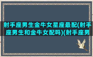 射手座男生金牛女星座最配(射手座男生和金牛女配吗)(射手座男和金牛女适合结婚吗)