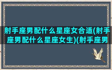 射手座男配什么星座女合适(射手座男配什么星座女生)(射手座男配什么星座最好)