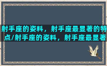 射手座的姿料，射手座最显著的特点/射手座的姿料，射手座最显著的特点-我的网站