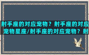 射手座的对应宠物？射手座的对应宠物星座/射手座的对应宠物？射手座的对应宠物星座-我的网站