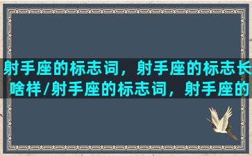 射手座的标志词，射手座的标志长啥样/射手座的标志词，射手座的标志长啥样-我的网站