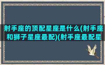 射手座的顶配星座是什么(射手座和狮子星座最配)(射手座最配星座第一名)