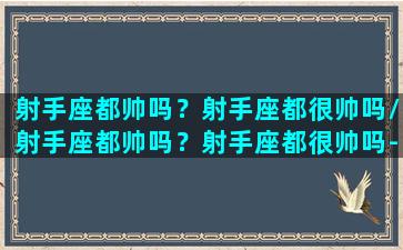 射手座都帅吗？射手座都很帅吗/射手座都帅吗？射手座都很帅吗-我的网站